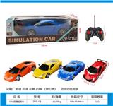OBL10329928 - 1:18四通兰仿真遥控车带灯(不包电)四款四色混儿童卡通趣味遥控车模型