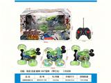 OBL10329980 - 涂鸦翻斗特技车四通带灯光(不包电)三款混装儿童卡通趣味遥控车模型