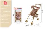 OBL10332177 - 绿叶.花花厚布推车(铁)