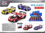 OBL10332557 - 1:28 合金车模 迈凯伦赛车 3开门 回力（12只装）