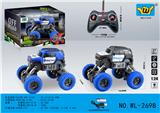 OBL10333403 - 1:24酷路泽警车四通灯光攀爬遥控车(包3.7锂电池+USB充电线）