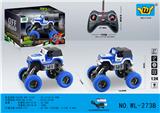 OBL10333407 - 1:24牧马人警车四通灯光攀爬遥控车(包3.7锂电池+USB充电线）