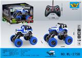 OBL10333409 - 1:24牧马人警车四通灯光攀爬遥控车(包3.7锂电池+USB充电线）