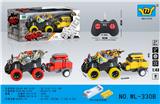 OBL10333425 - 1:43迷你飞龙涂鸦四通灯光遥控拖车(包2AA可充电电池+USB充电座）