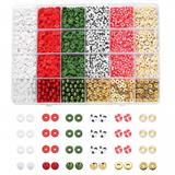 OBL10339975 - 软陶片+隔珠+6mm金珠/珍珠+线（24格）