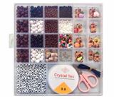 OBL10340173 - 卡皮巴拉 8mm珠+4mm米珠+字母珠+吊坠+剪刀线开口圈龙虾扣（26格手机链）