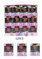 OBL10341353 - 新款8寸时尚搪胶黑肤肥童女孩带蝴蝶在3款混装12PCS