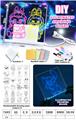 OBL10346457 - 发光画板DIY手写板（尺寸15*15cm配8只笔/8张临幕纸/1张檫试布/1个支架）
