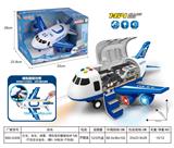 OBL10346750 - (GCC)灯光 音乐 喷雾 惯性变形警察收纳飞机35x32x17（加1 水瓶  3颗1.5V电池 不包电 不含合金车）