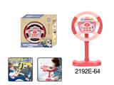 OBL10350130 - 七键立式方向盘玩具粉色（小包装） 儿童方向盘音乐方向盘模拟驾驶方向盘故事机