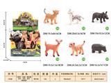 OBL10350266 - 小狮子、白虎、梅花鹿、豹子、河马、犀牛6款混装