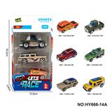 OBL10352565 - 6款1:64合金车3只装