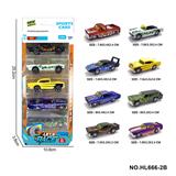 OBL10353666 - 8款1:64合金车5只装