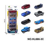 OBL10353671 - 8款1:64合金车6只装