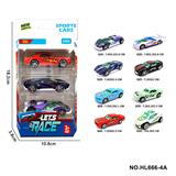 OBL10353673 - 8款1:64合金车3只装