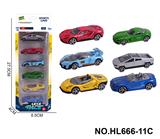 OBL10353703 - 6款1:64合金车6只装