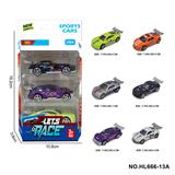 OBL10353709 - 6款1:64合金车3只装
