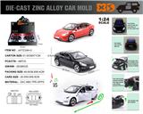 OBL10353965 - 英文1:24锌合金特斯拉Model 3车模 6只/展示盒