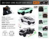 OBL10353966 - 英文1:24锌合金特斯拉皮卡车模 6只/展示盒