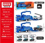 OBL10355661 - 合金车拖警车