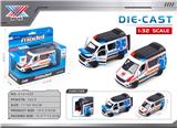 OBL10356657 - 1:32  合金 救护车 回力 四开门（1只装）