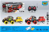OBL10357536 - 1:43迷你牧马人涂鸦4通灯光遥控拖车(包2AA可充电电池+USB充电座）