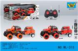 OBL10357541 - 1:43迷你牧马人移印4通灯光遥控拖车