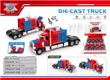 OBL10359799 - 1:24 仿真合金美式货车头 回力4开门 灯光音乐秀 带喷雾（8只装）