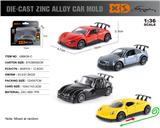 OBL10362813 - 英文1:36压铸锌合金车模（4款混装）