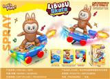OBL10363852 - 电动特技旋转喷雾灯光音乐（拉布布）滑板车