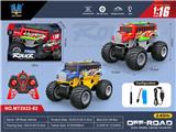OBL10363906 - 1:16  2.4GHZ PVC七彩灯光大脚怪校车遥控车(5通)