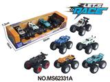 OBL10366646 - 1：64合金车 越野大轮车惯性4只装