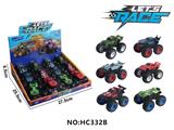 OBL10368011 - 1:64合金车 越野大轮车惯性6款12只装