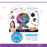 OBL10369246 - 透明闪光花型DIY串珠