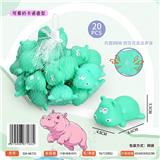 OBL10371400 - 可爱卡通粉绿色河马1袋20只