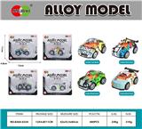 OBL10372807 - 合金Q版回力涂鸦跑车