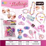 OBL10372986 - DIY串珠配化妆品+2.5寸小芭比(110)PCS