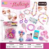 OBL10372993 - DIY串珠配化妆品+2.5寸小芭比(111)PCS