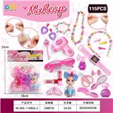 OBL10373000 - DIY串珠配化妆品+2.5寸小芭比(115)PCS