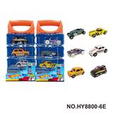 OBL10373121 - 1:64风火轮合金车DIY手提盒4只装