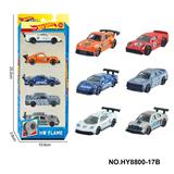 OBL10373135 - 6款1:64风火轮合金肌肉车，赛车5只装
