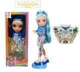 OBL10373849 - 高端饰品系列  16寸搪胶带灯光音乐主题曲Rainbow High惊喜彩虹高中带耳环，戒指，手提包。魔术棒 5件套