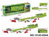 OBL10374456 - 恐龙货柜车停车场景(配3只金属回力车+15个路标路障+1张DIY贴纸)
