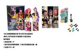 OBL10374991 - K-POP 猎魔女团动画版11.5寸12关节实身带七彩灯光主题曲鲁米佐伊米cospiay朋克芭比带吉他主题套装，金貂卡片一张