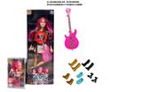 OBL10375000 - K-POP 猎魔女团真人版11.5寸12关节实身带七彩灯光主题曲鲁米佐伊米cospiay朋克芭比带吉他，金貂卡片一张