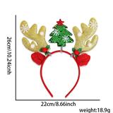 OBL10375401 - 绿圣诞树金鹿角发箍