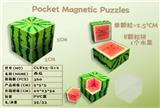 OBL10376760 - 西瓜方块   单颗粒2.5CM磁力块拼图过家家（UV打印）8PCS