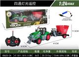 OBL10376965 - 1：24四通灯光遥控农夫系列之稻谷搅拌车