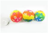 OBL10379382 - 三粒装8cm充气彩虹数字球