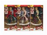 OBL10380151 - 11寸实身9关节圣诞芭比皇冠+包包3款混装